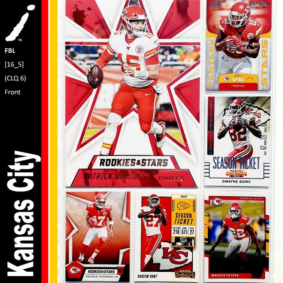 NFL Other - Kansas City Chiefs 6 Card Lot - FBL [16_5]